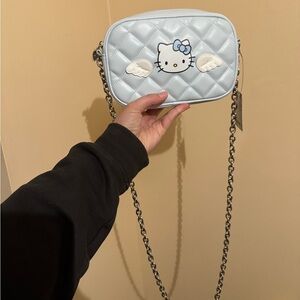 Forever 21 Light Blue Quilted Crossbody Bag